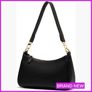 Chic Tote Handbag with Removable Straps Zipper Closure Versatile Crossbody Purse